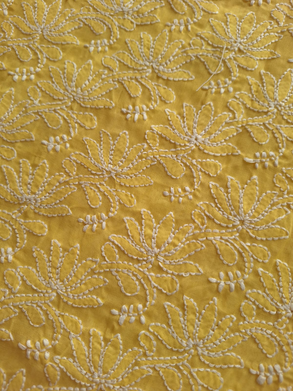 KAMAL Cotton Handcrafted Jaalwork Kurta fabric