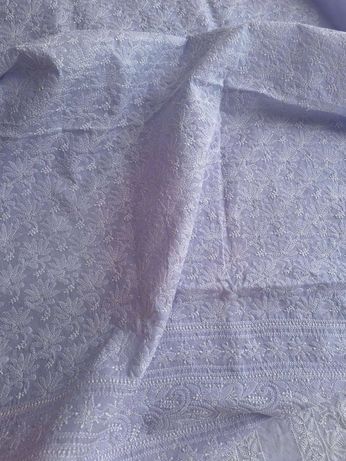 KAMAL Cotton Handcrafted Jaalwork Kurta Fabric