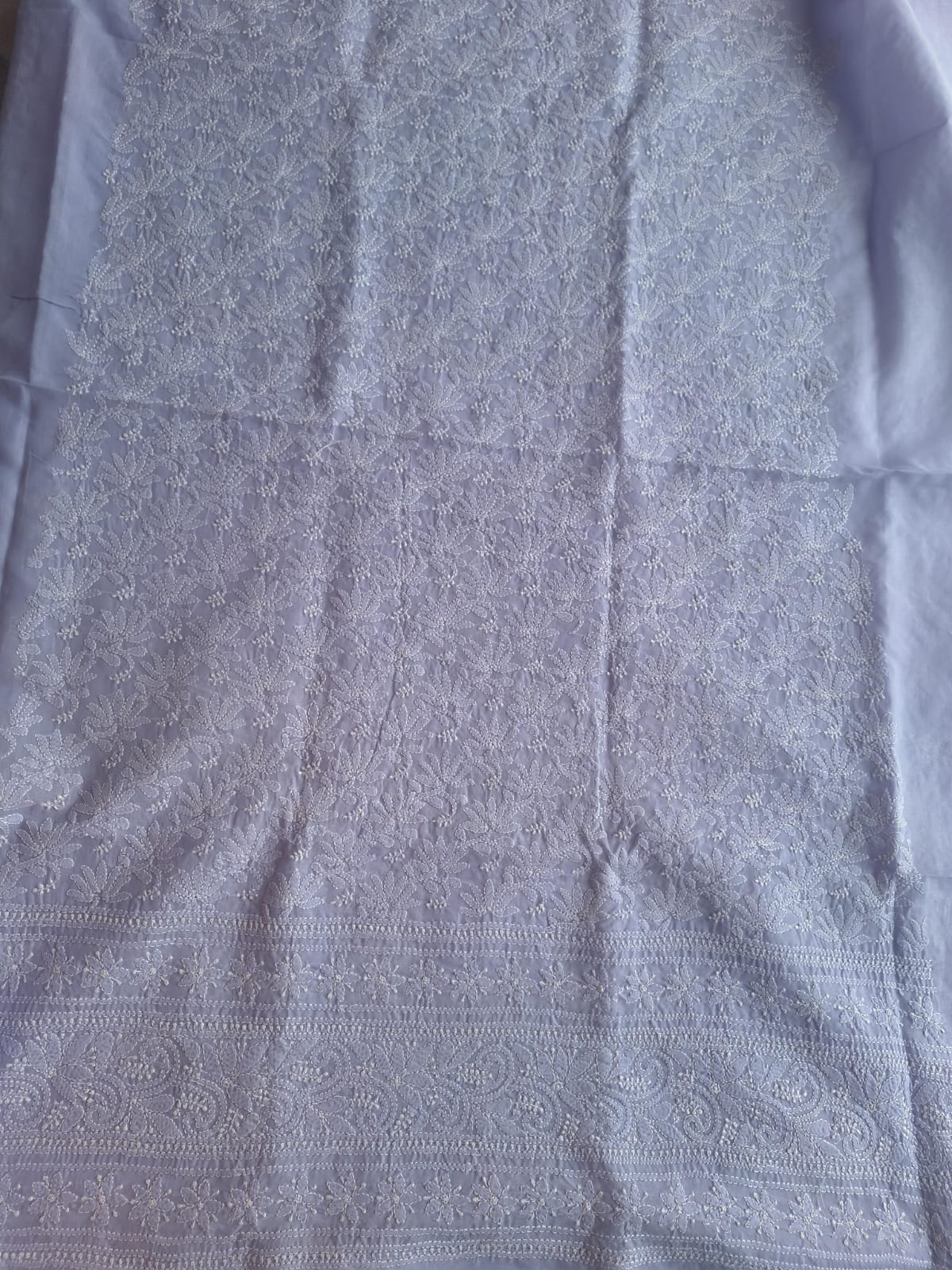 KAMAL Cotton Handcrafted Jaalwork Kurta Fabric