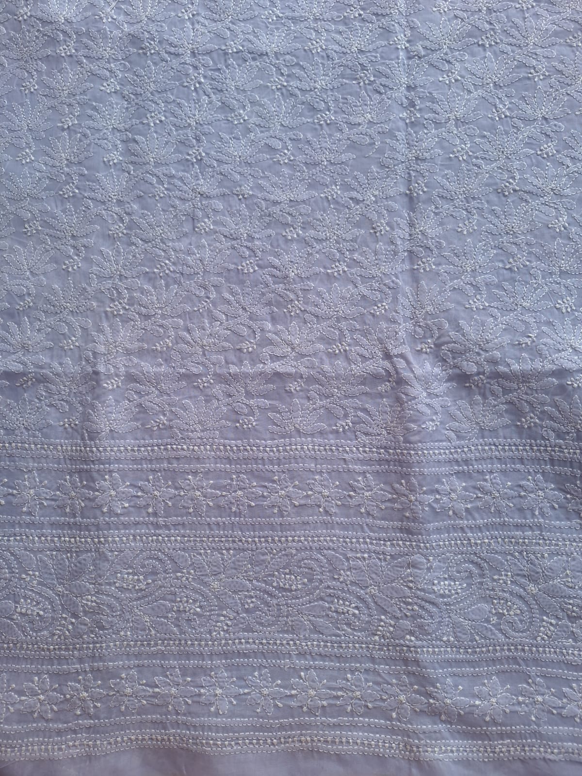 KAMAL Cotton Handcrafted Jaalwork Kurta Fabric