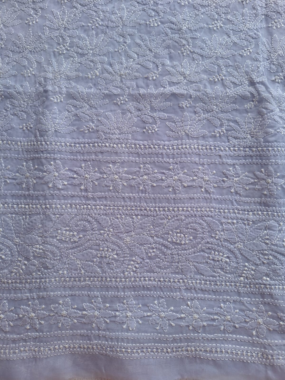 KAMAL Cotton Handcrafted Jaalwork Kurta Fabric