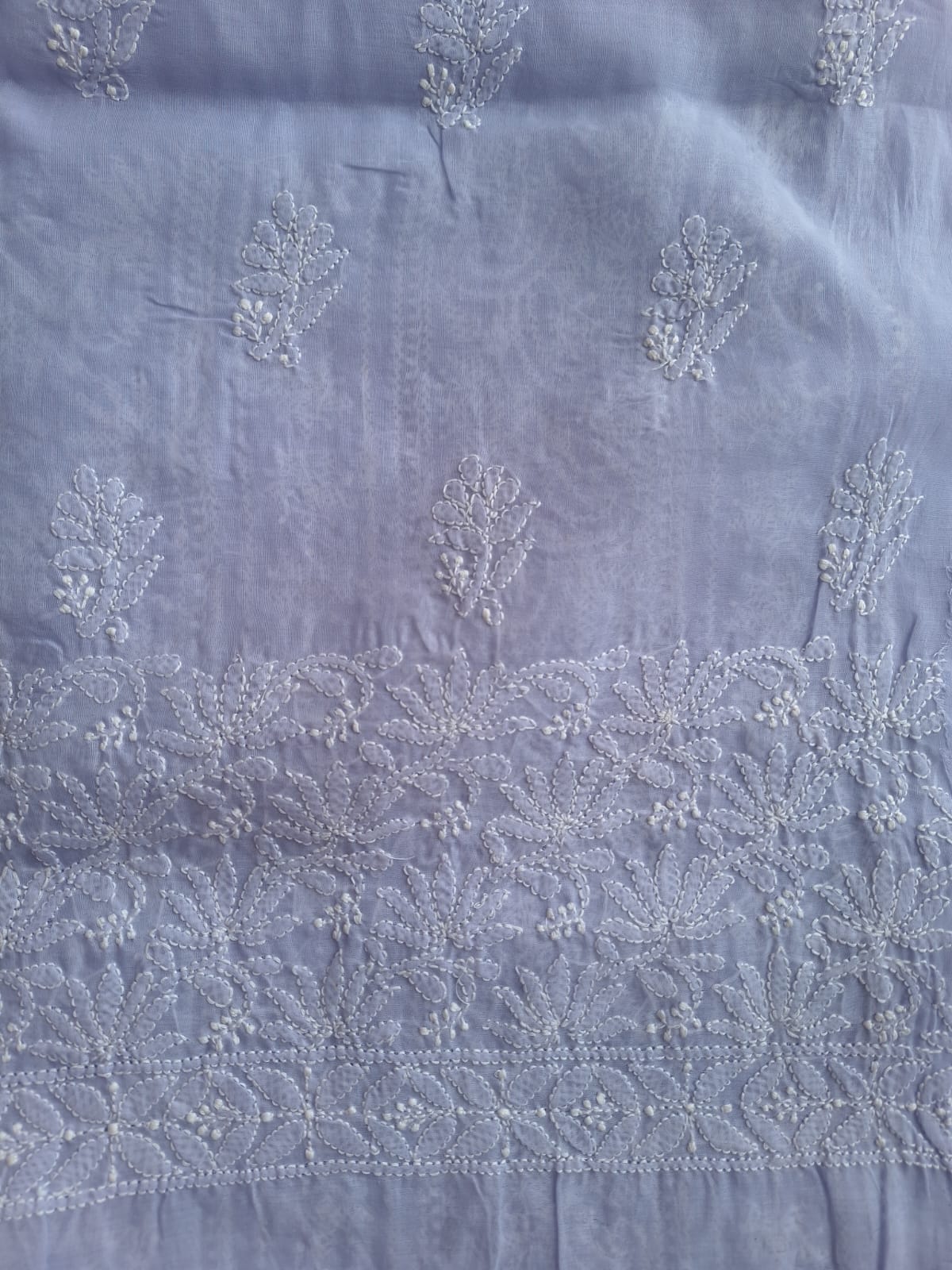 KAMAL Cotton Handcrafted Jaalwork Kurta Fabric