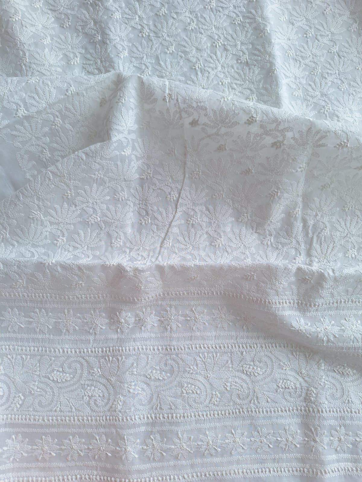 KAMAL Cotton Handcrafted Jaalwork Kurta Fabric