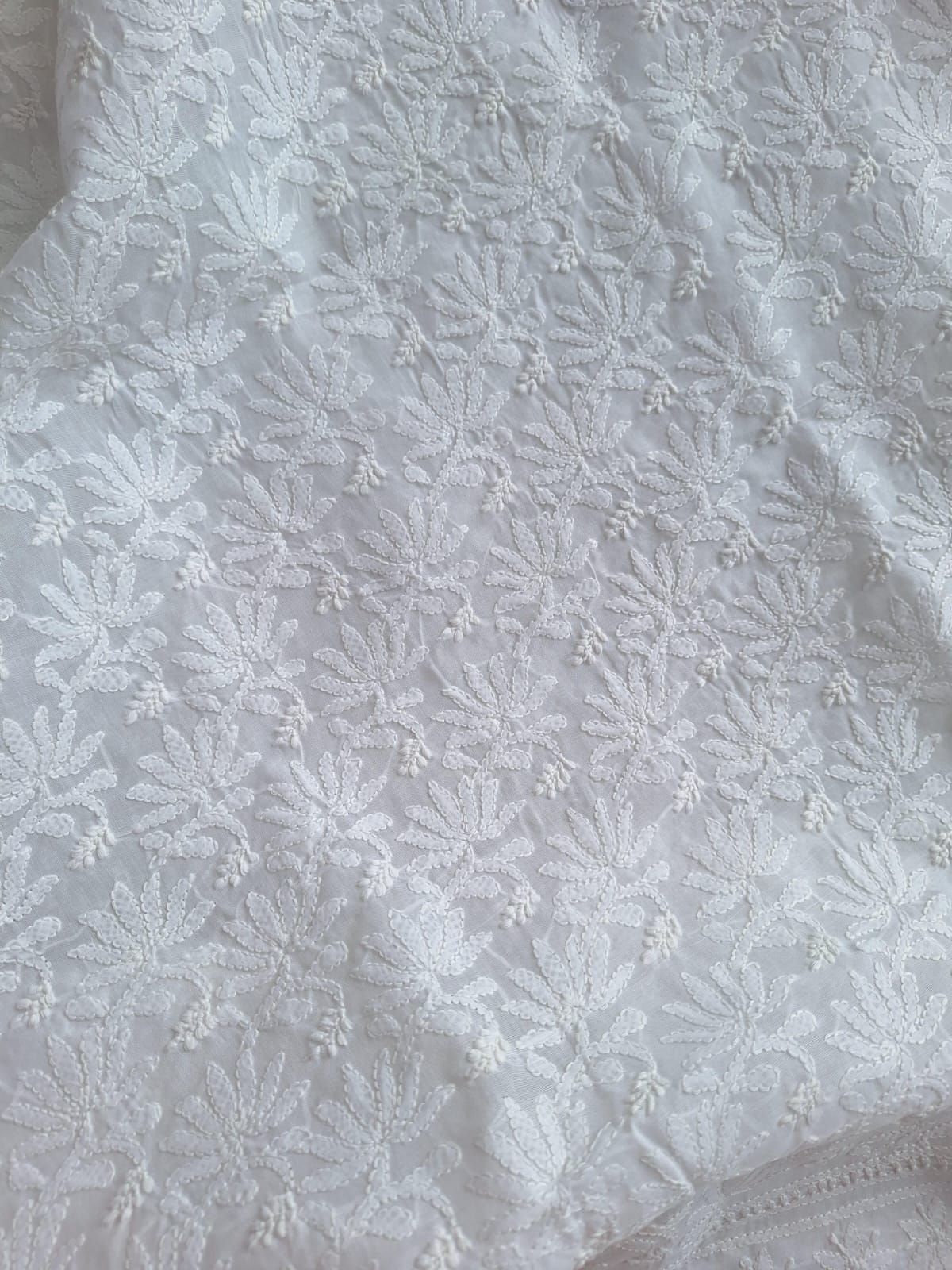 KAMAL Cotton Handcrafted Jaalwork Kurta Fabric