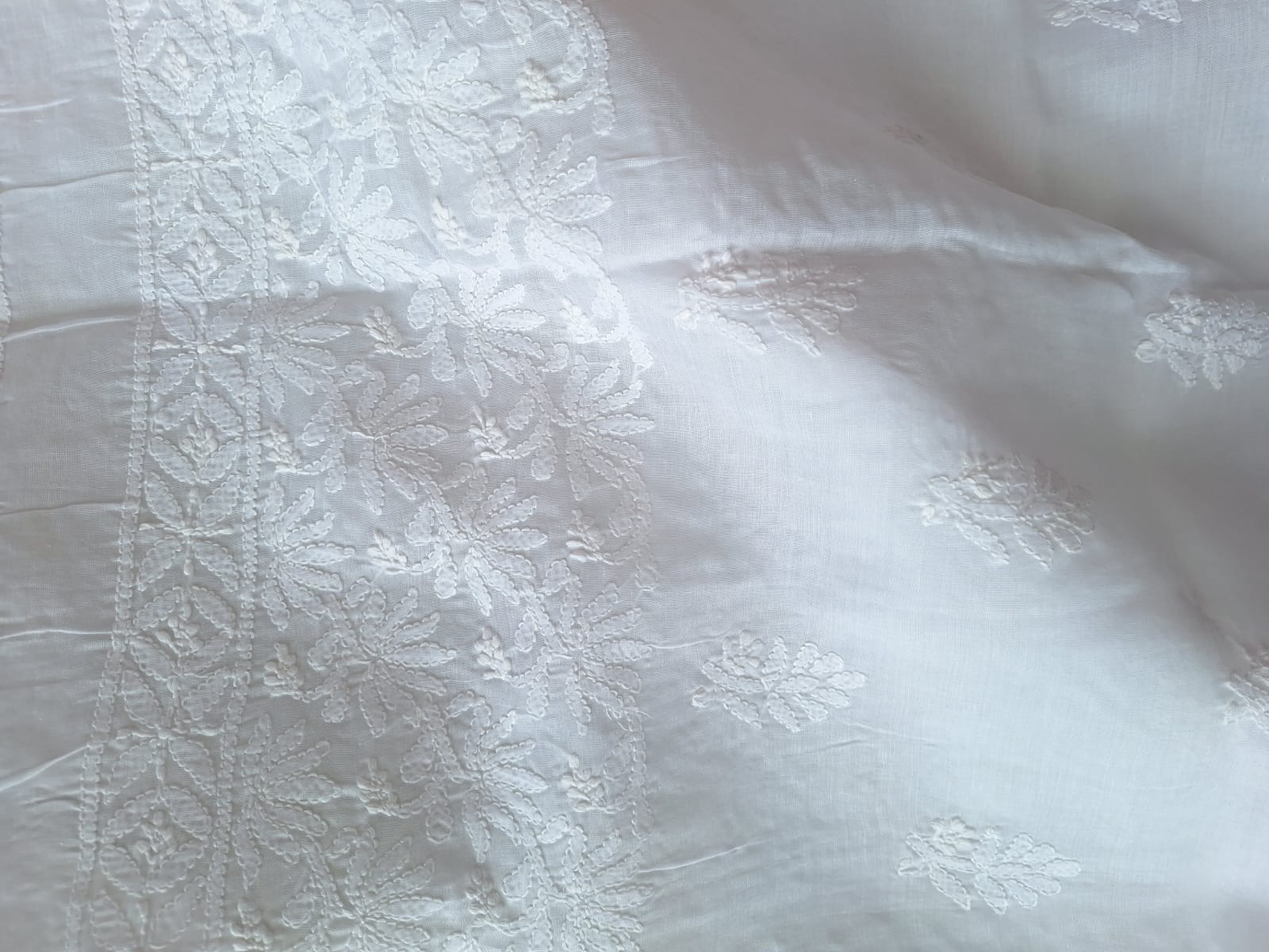 KAMAL Cotton Handcrafted Jaalwork Kurta Fabric