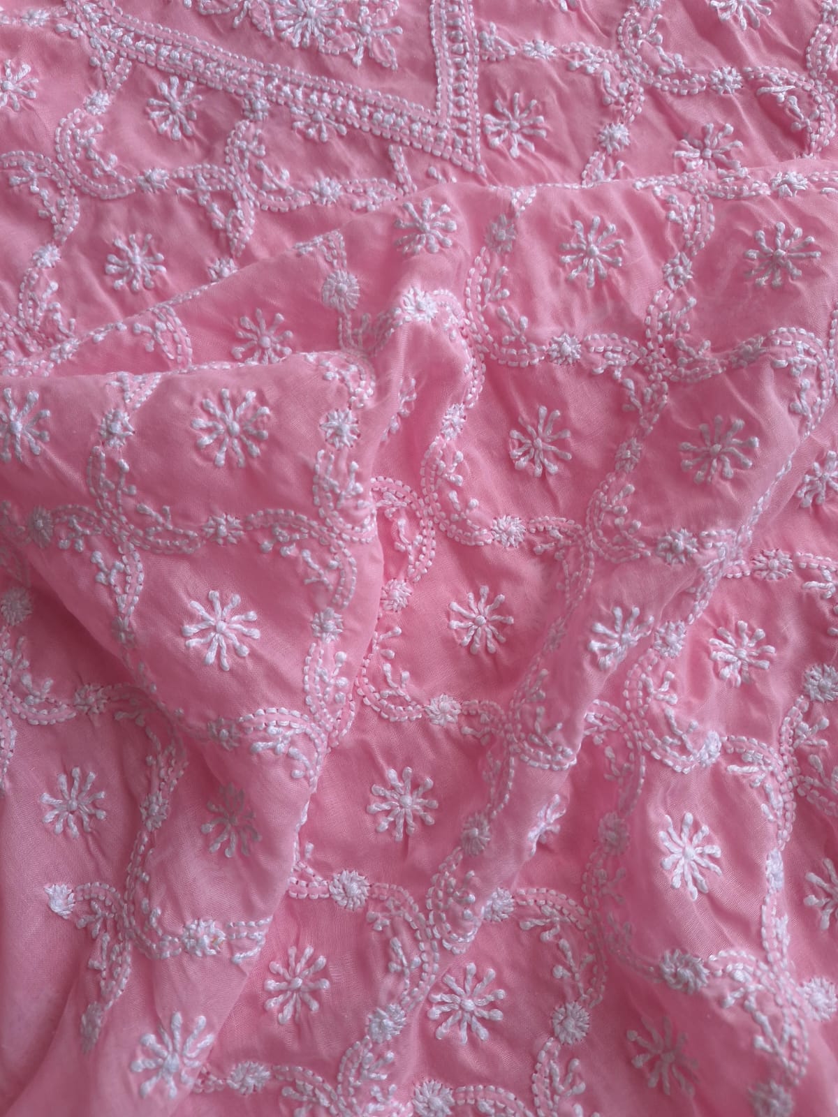 Cotton full suit with Jaalwork Chikankari and cotton dupatta