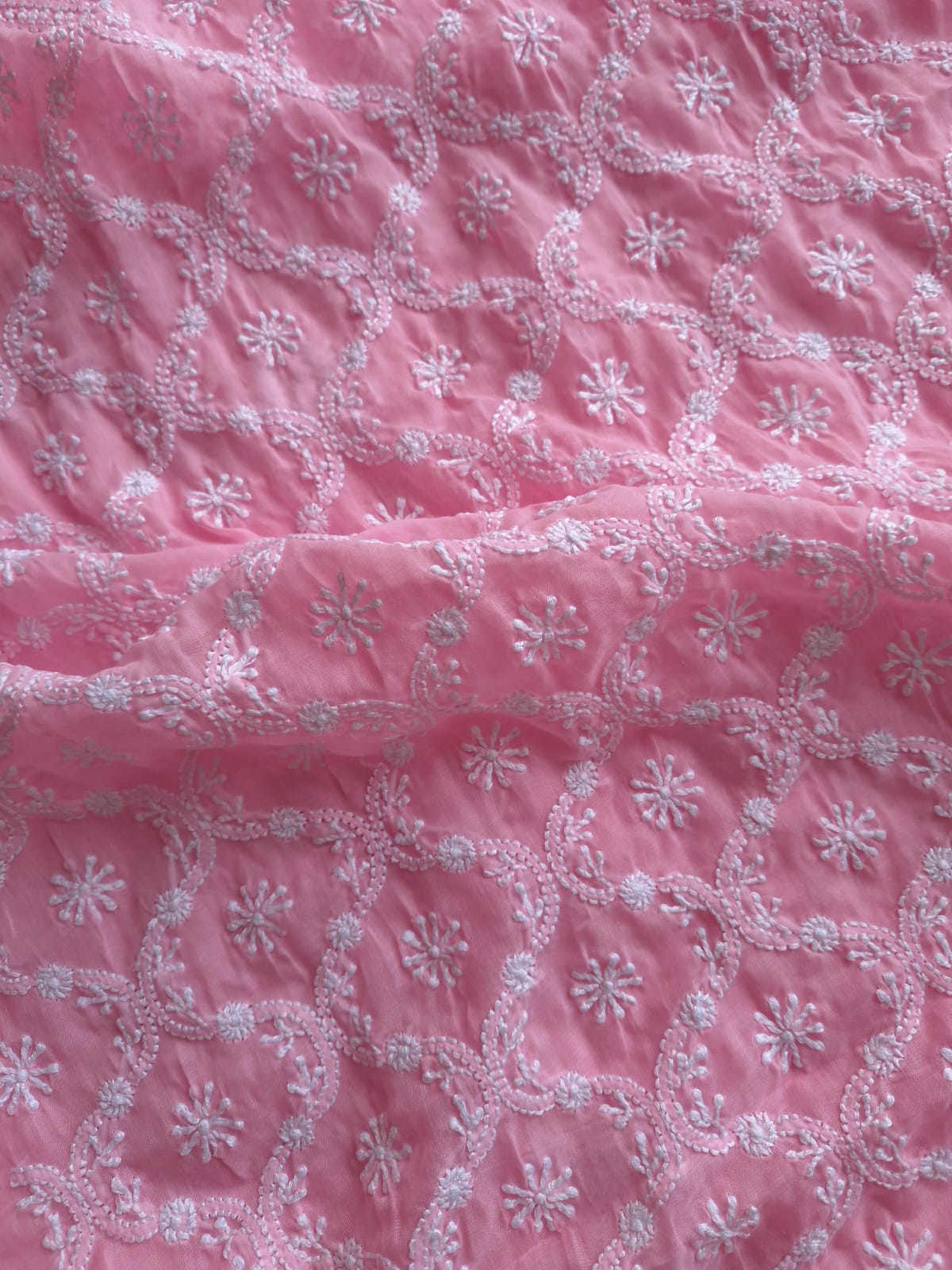 Cotton full suit with Jaalwork Chikankari and cotton dupatta