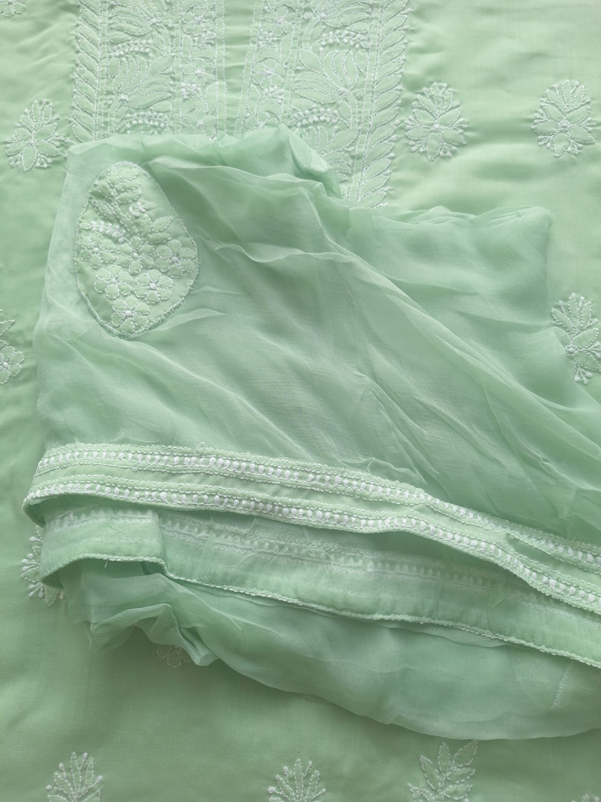 Sage Green Hand embroidered Full Set