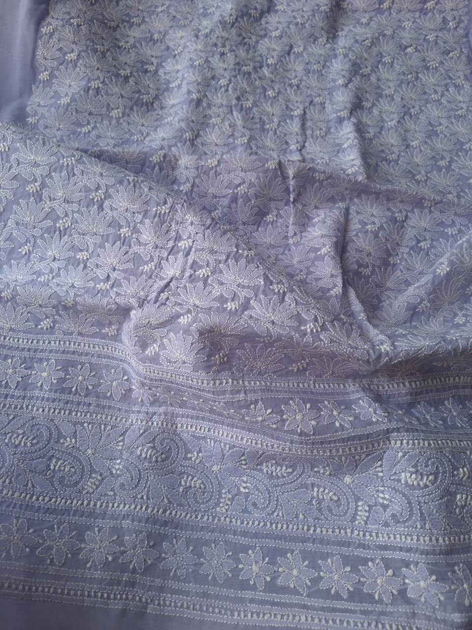 KAMAL cotton handcrafted Jaalwork kurta fabric