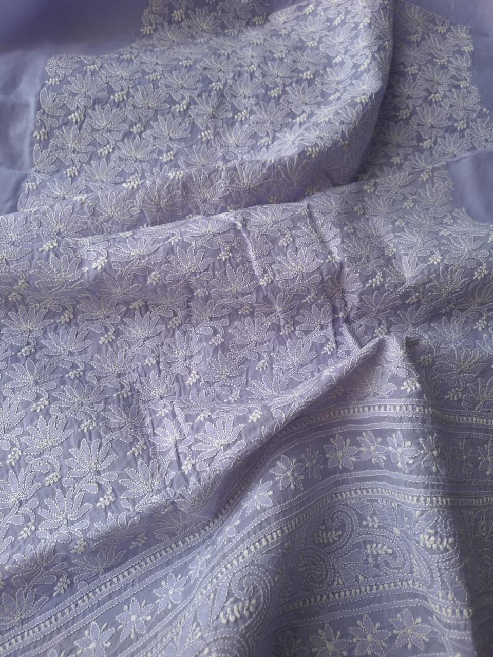 KAMAL cotton handcrafted Jaalwork kurta fabric