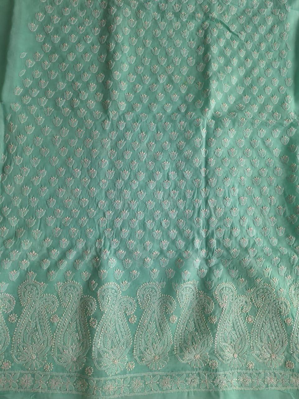 Sea Green Cotton Chikankari Full Set