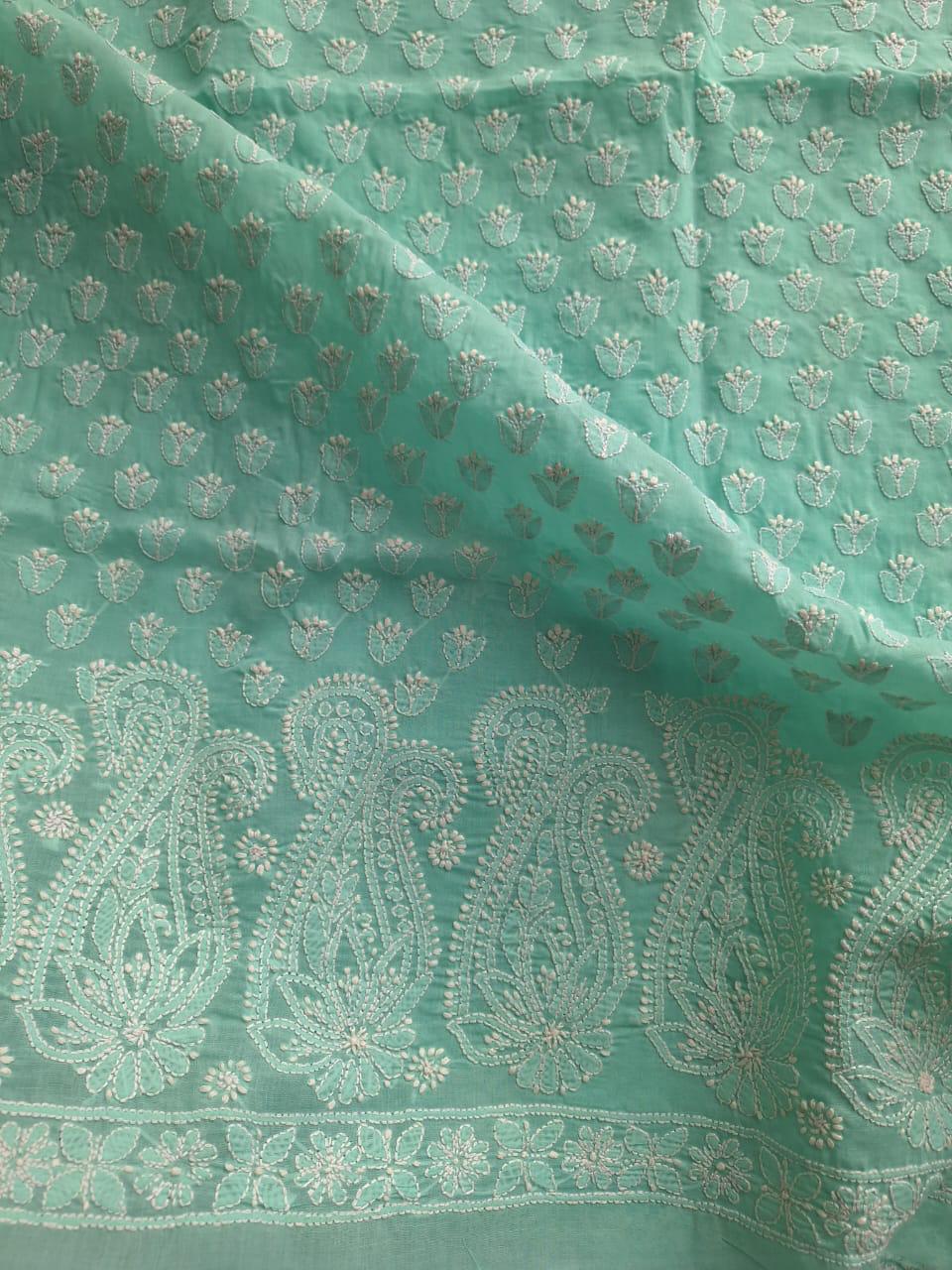 Sea Green Cotton Chikankari Full Set