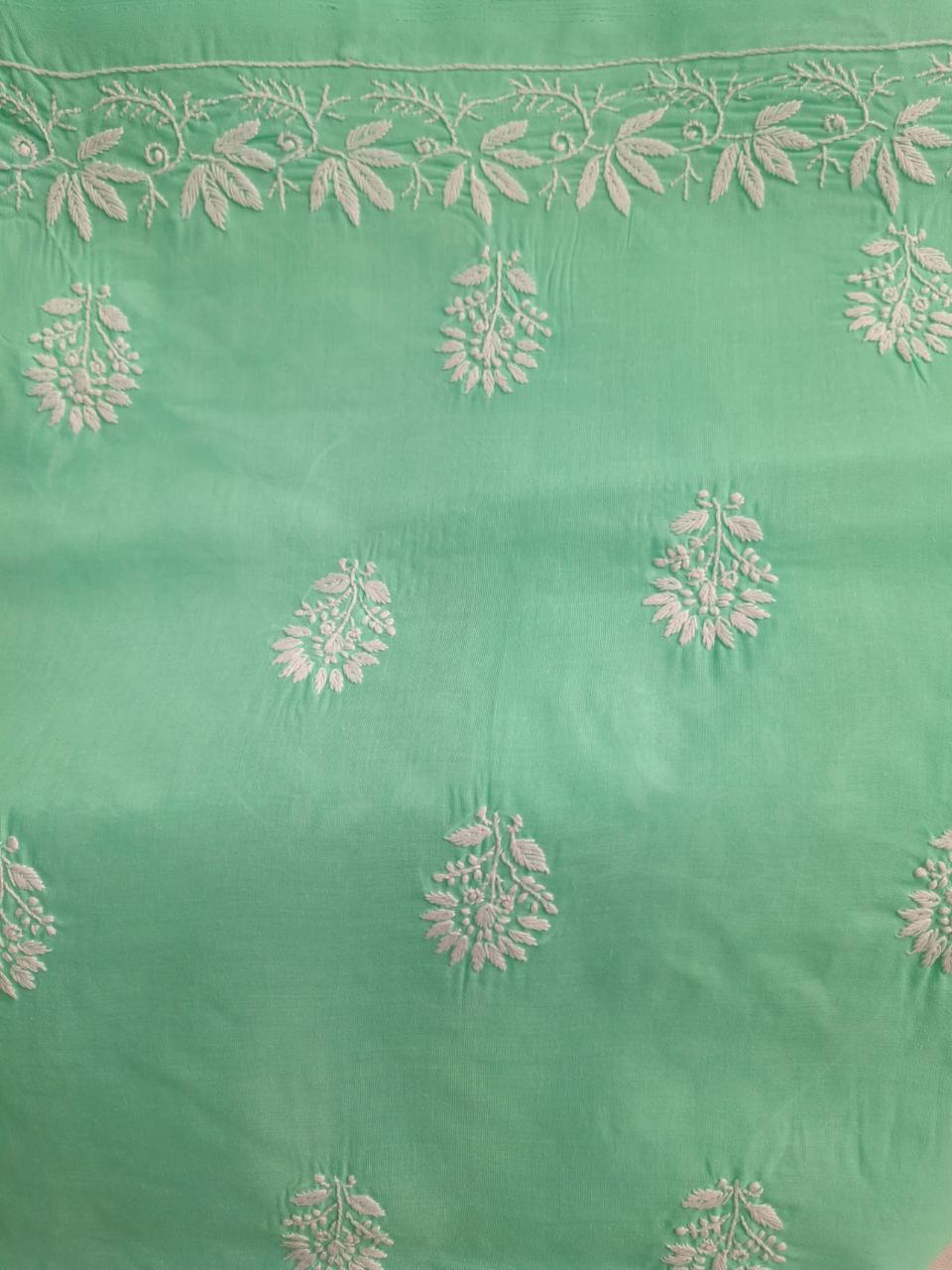 Sea Green Fine handwork chikan Kurta