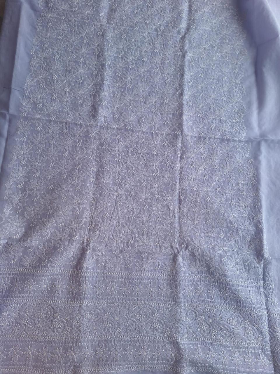 KAMAL cotton handcrafted Jaalwork kurta fabric