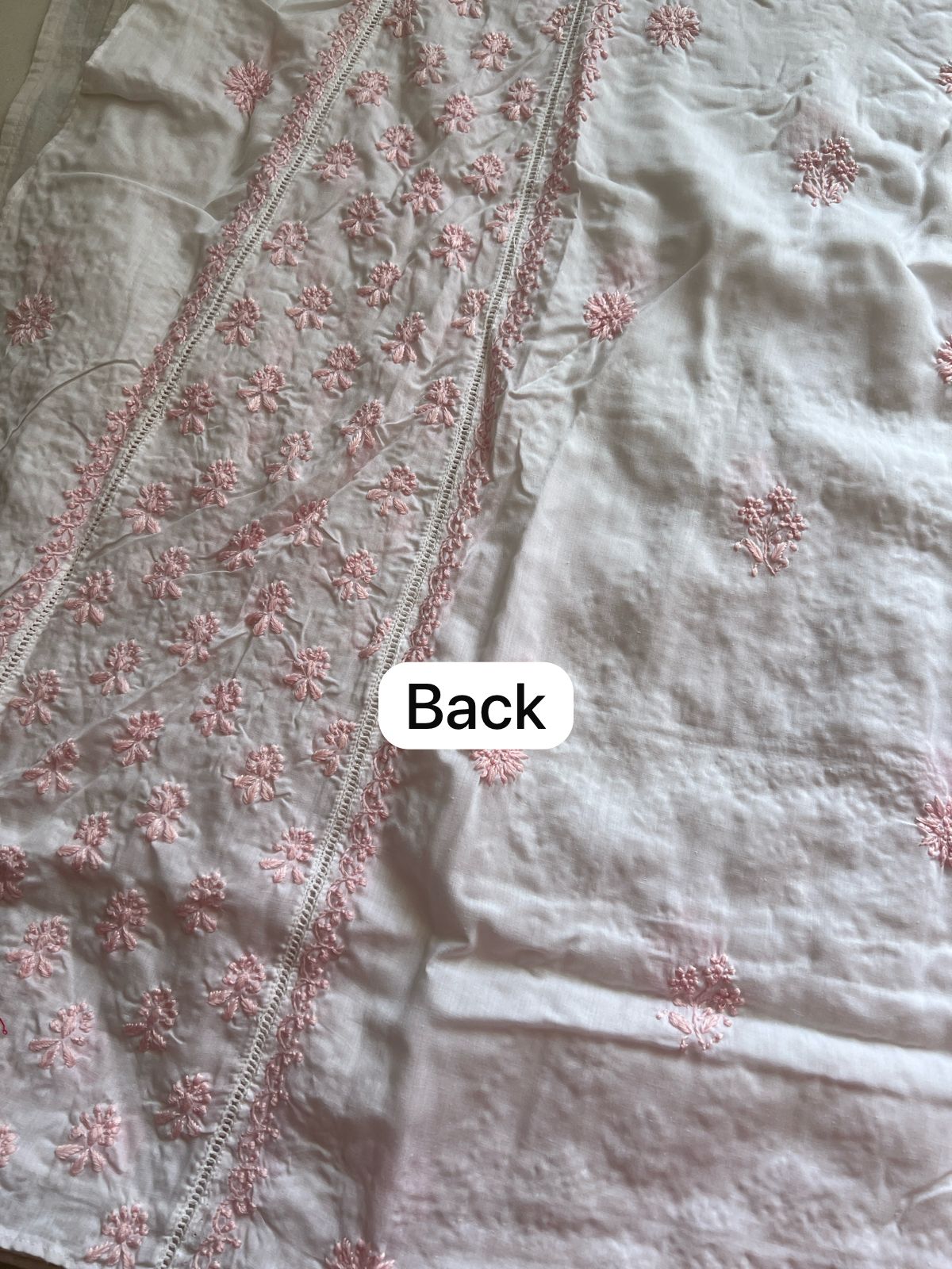 Mul Cotton Semi Stitched A line Full embroidered Kurta and Dupatta