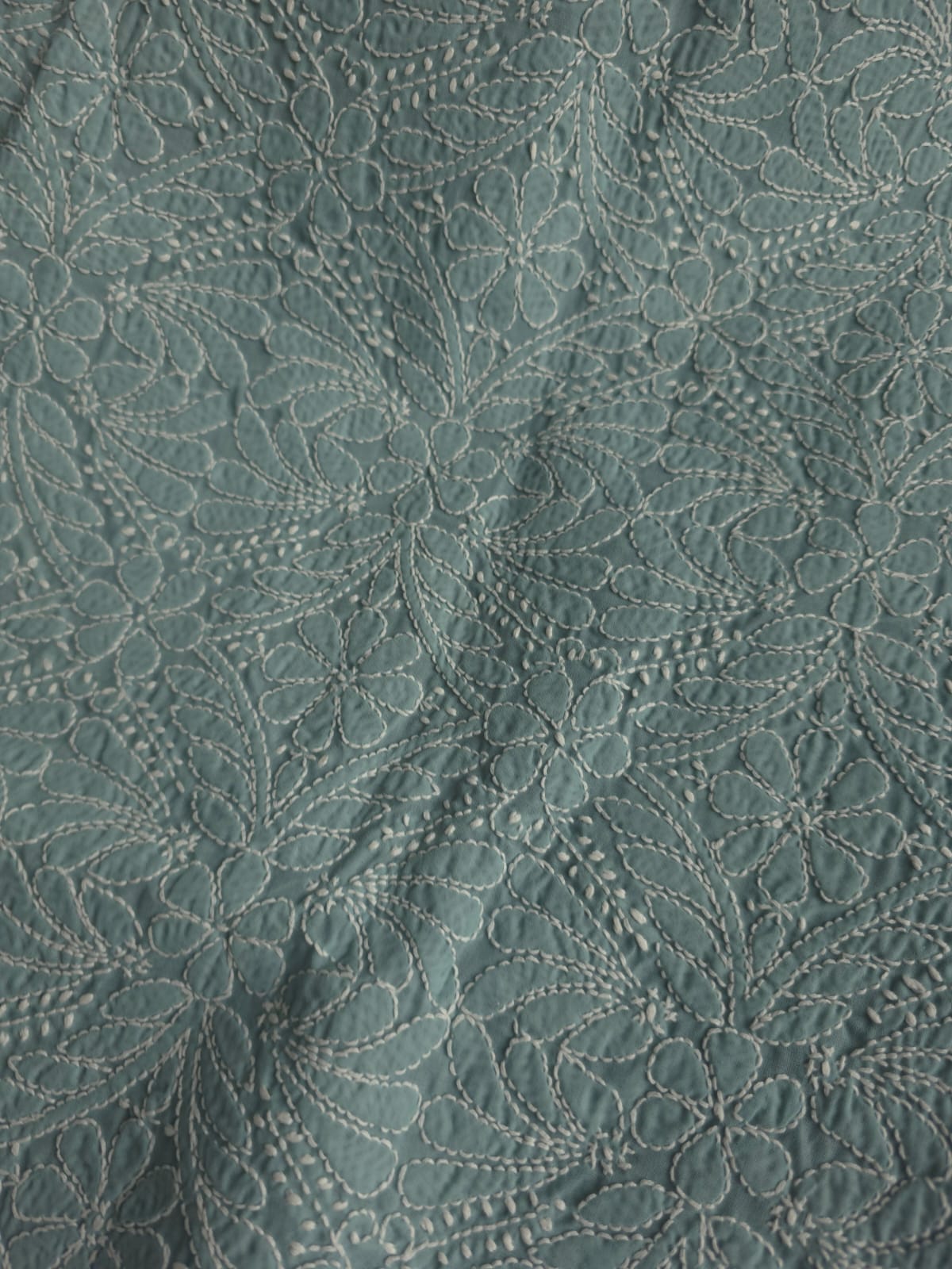 Cotton Full set in Grey with hand Embroidery