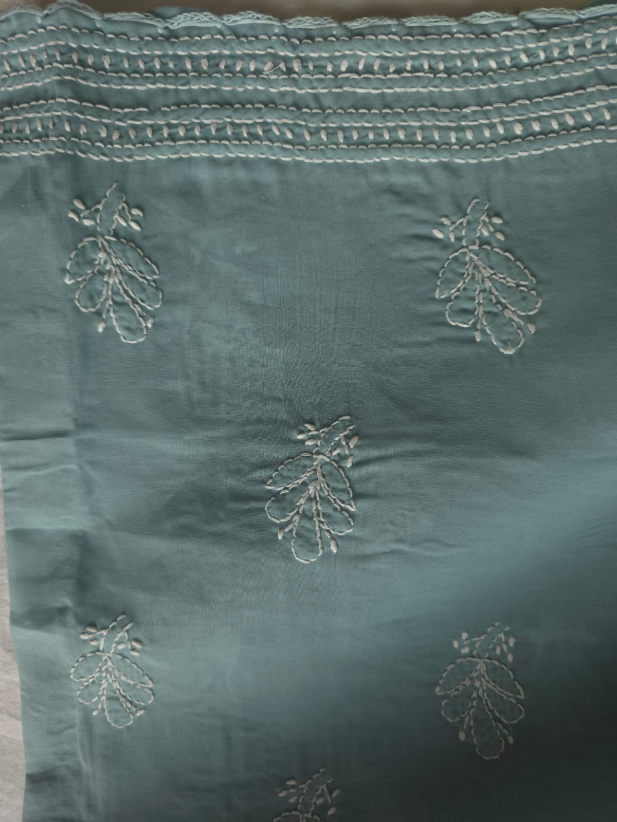 Cotton Full set in Grey with hand Embroidery