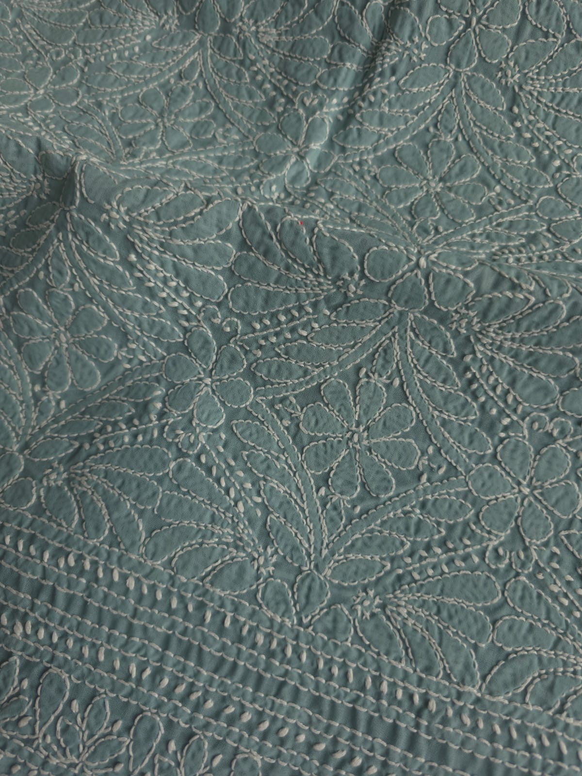 Cotton Full set in Grey with hand Embroidery