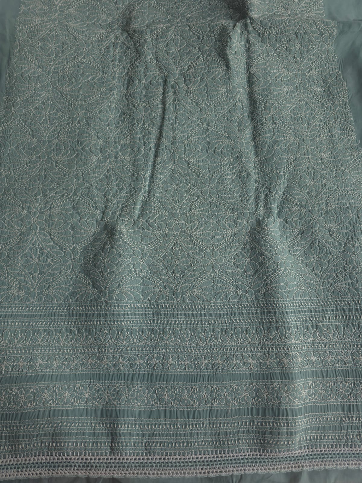 Cotton Full set in Grey with hand Embroidery