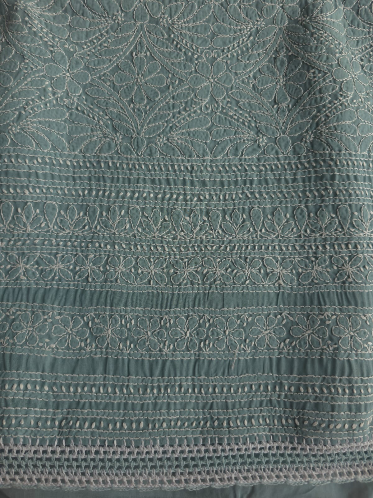 Cotton Full set in Grey with hand Embroidery