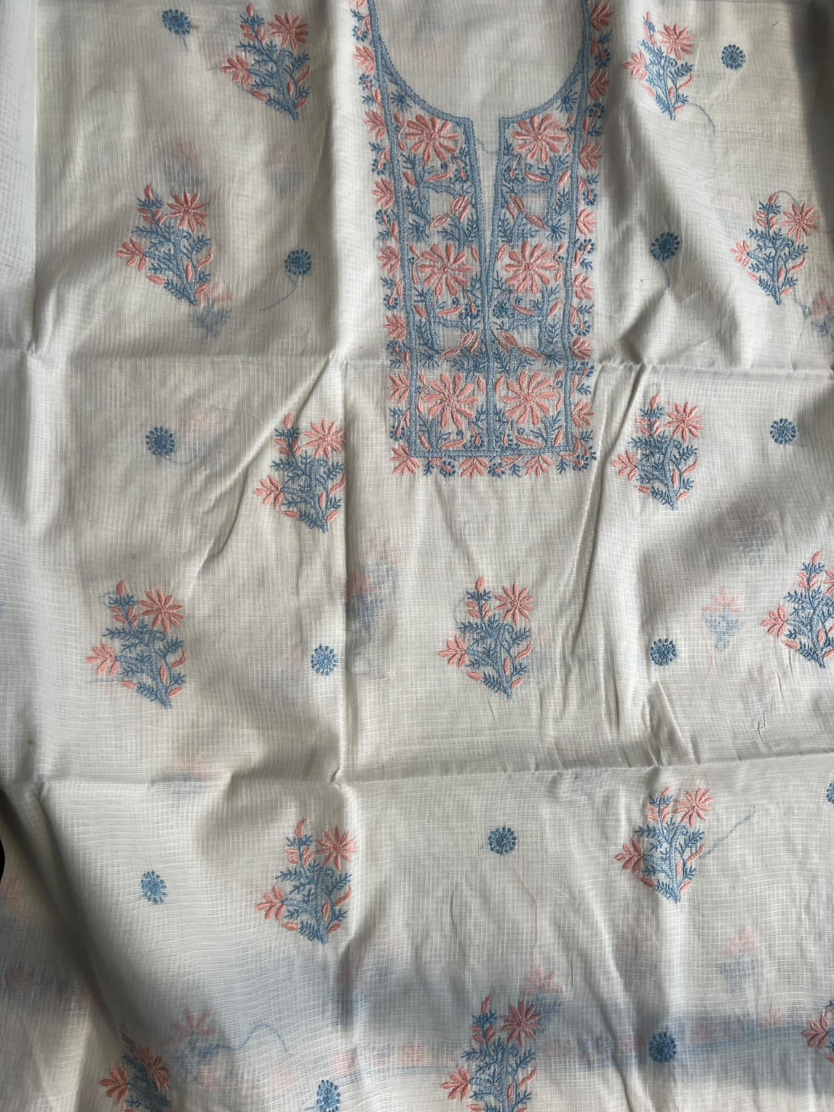 Kota cotton Unstitched kurta and dupatta set