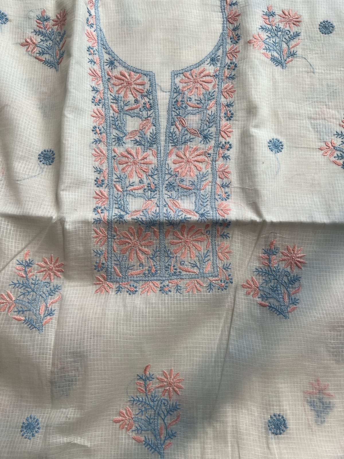 Kota cotton Unstitched kurta and dupatta set