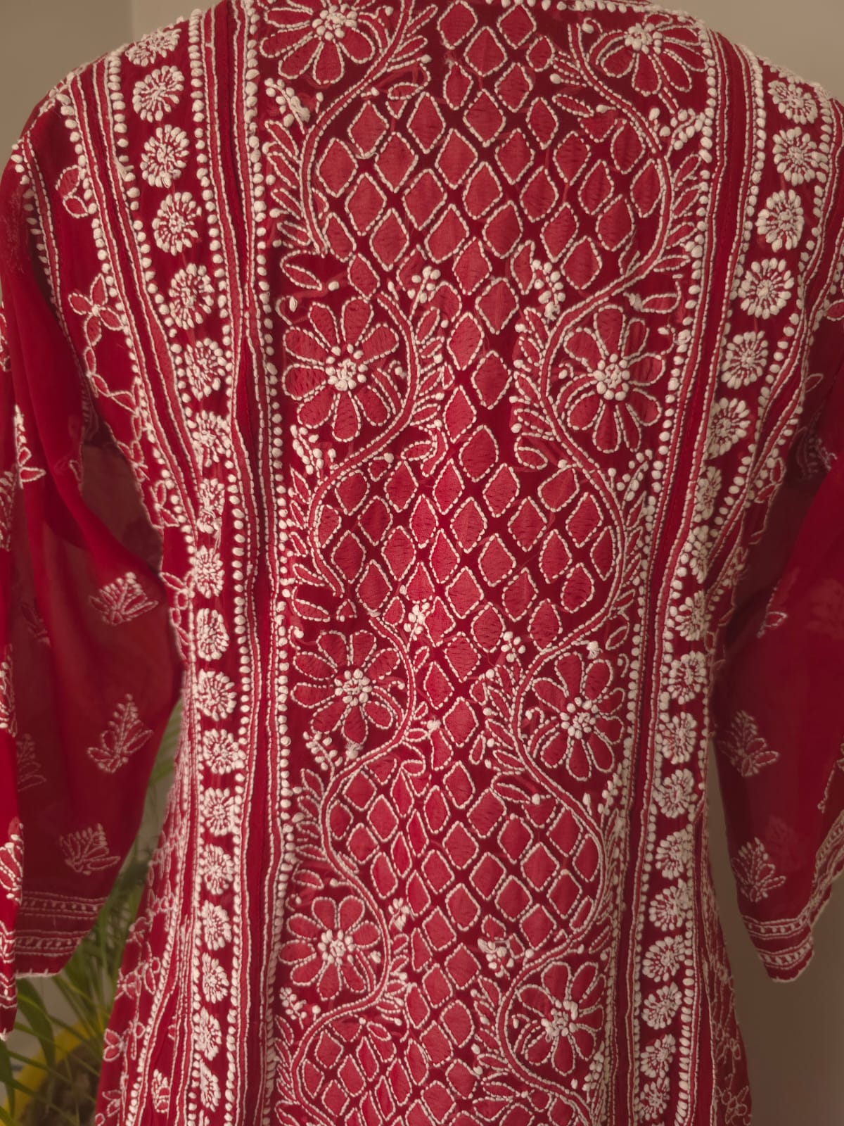 Maoon Georgette Stitched Full embroidered Anarkali Kalidar Kurta