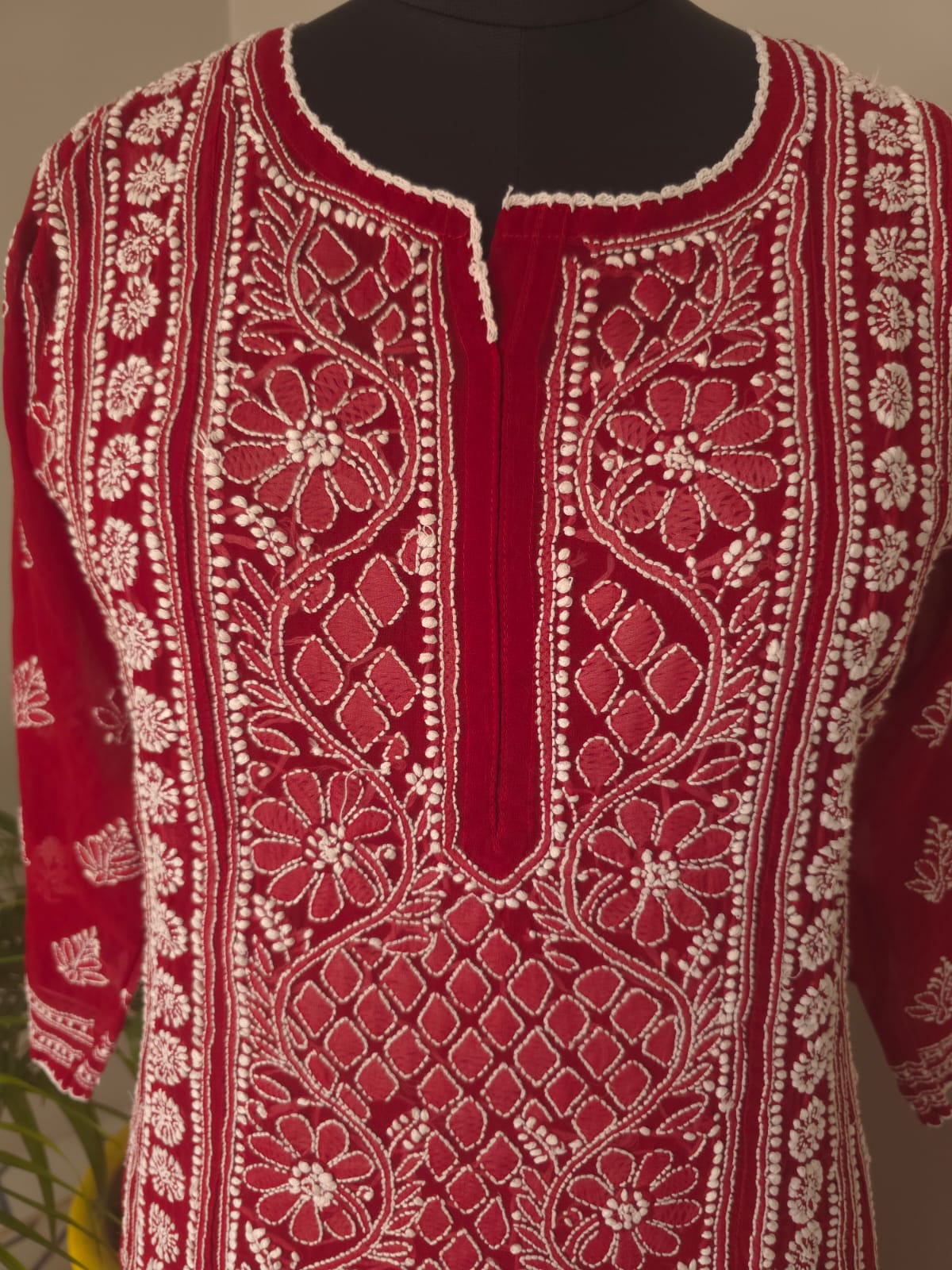 Maoon Georgette Stitched Full embroidered Anarkali Kalidar Kurta