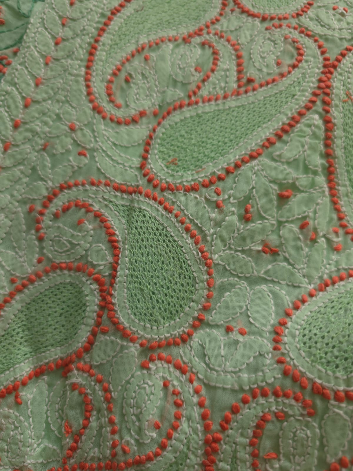 Sea Green Full suit with exquisite handwork  Jaaliwork