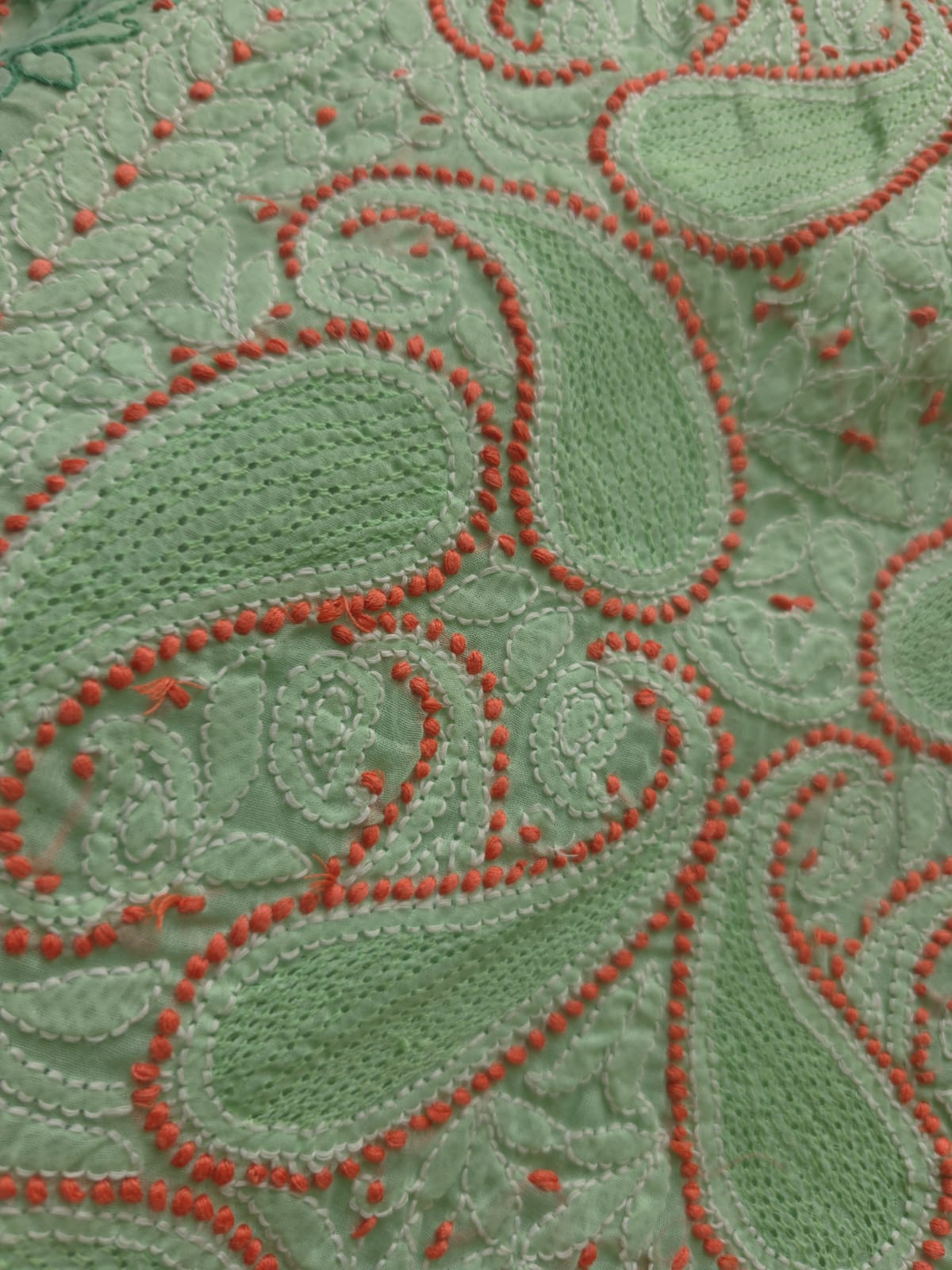 Sea Green Full suit with exquisite handwork  Jaaliwork