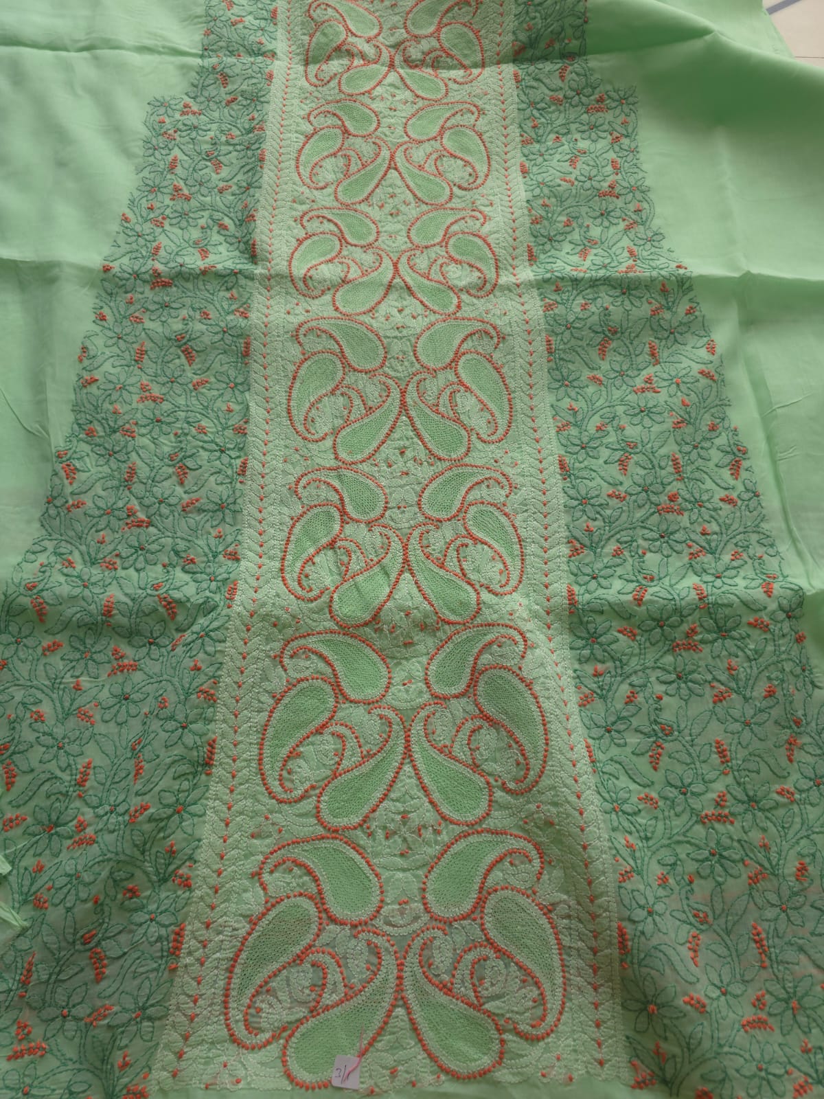 Sea Green Full suit with exquisite handwork  Jaaliwork