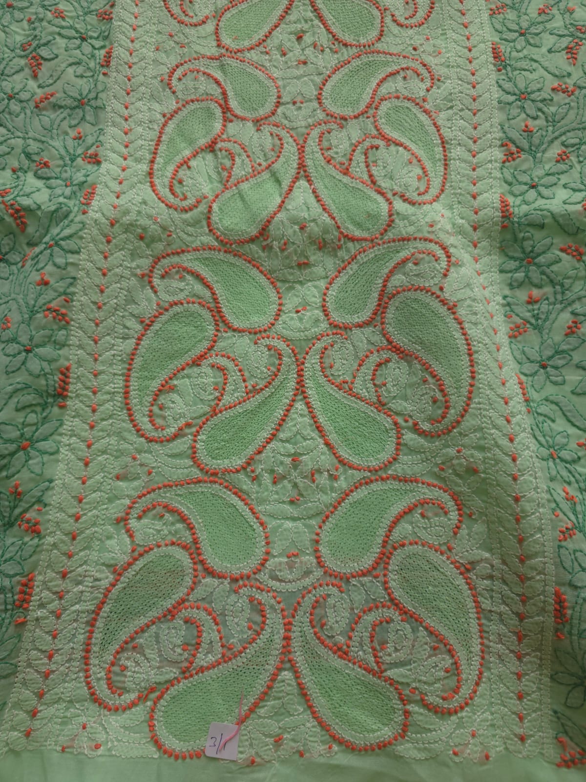 Sea Green Full suit with exquisite handwork  Jaaliwork