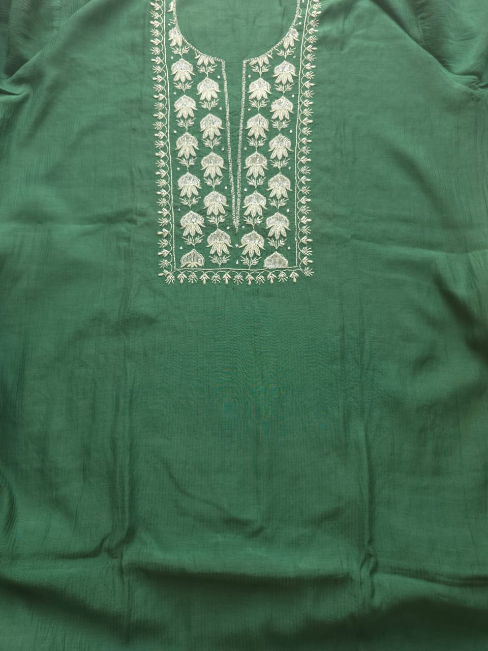 Maheshwari chanderi co ord set with chikanwork and embellishments