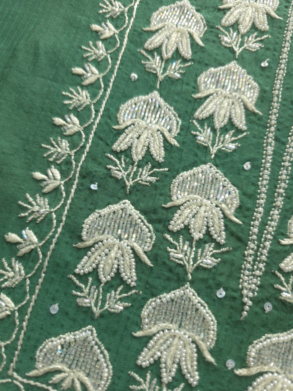 Maheshwari chanderi co ord set with chikanwork and embellishments