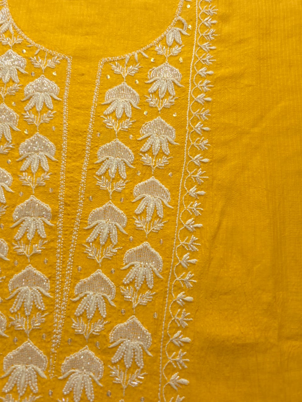 Maheshwari chanderi Co ord set with chikanwork and embellishments