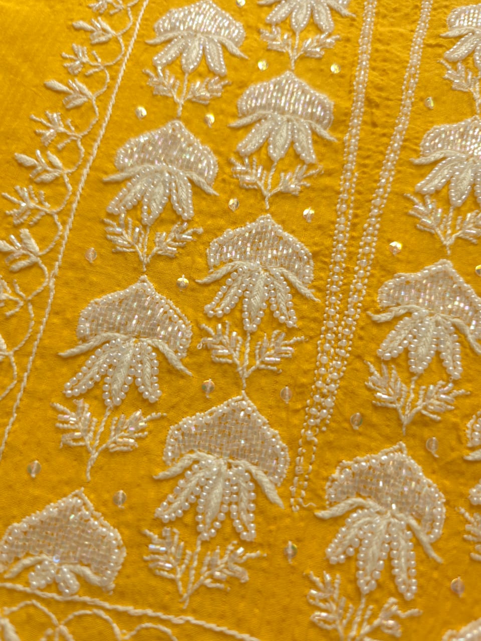 Maheshwari chanderi Co ord set with chikanwork and embellishments