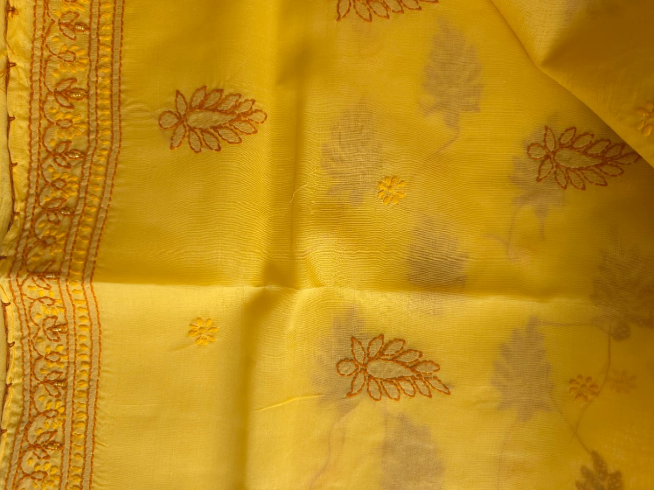 Yellow  Mustard Brown Full set with embellishments