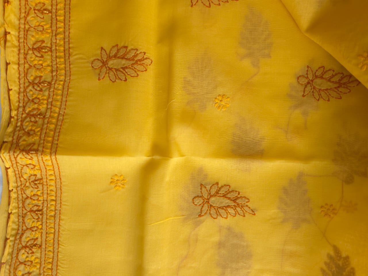 Yellow  Mustard Brown Full set with embellishments