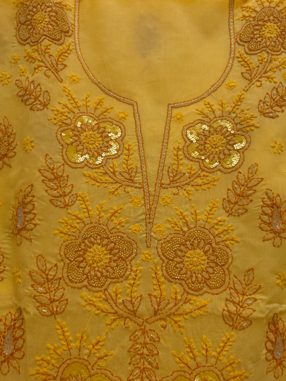 Yellow  Mustard Brown Full set with embellishments