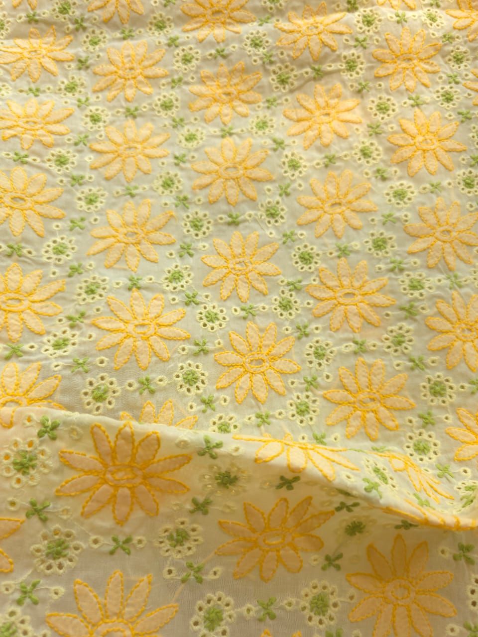 Light Dark yellow combination cotton suit with Handwork designer dupatta