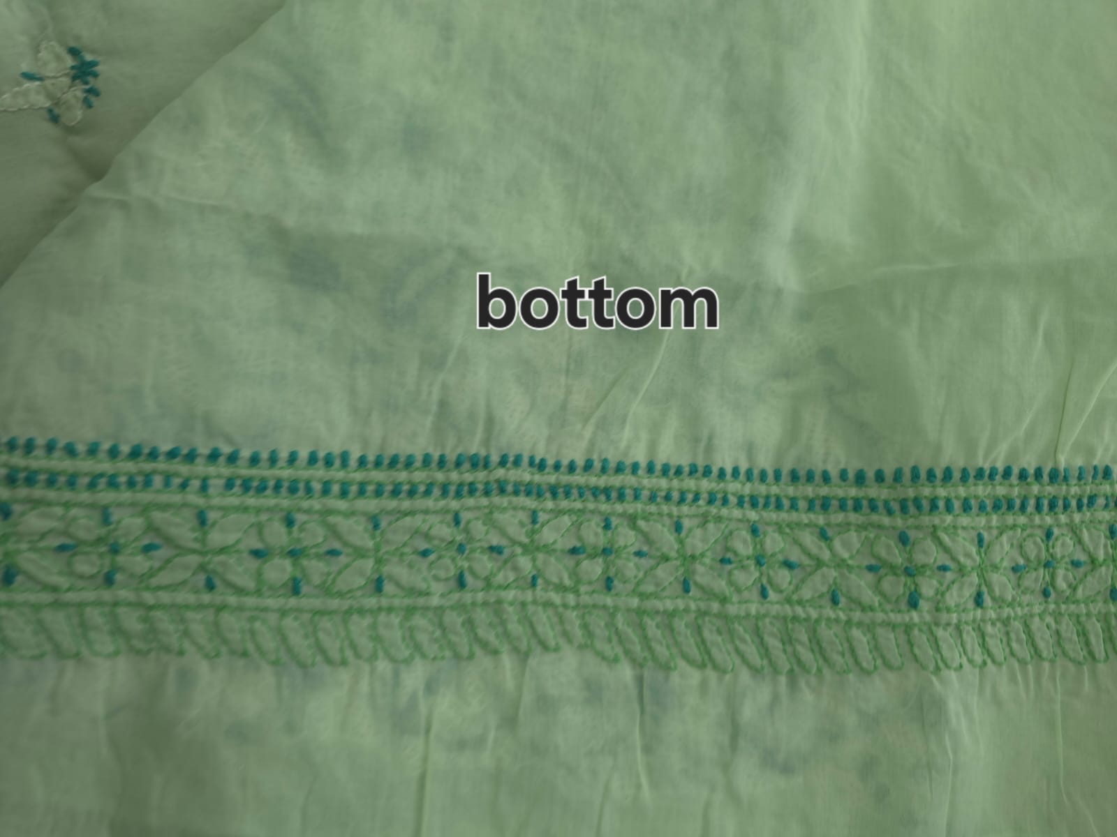 Cotton Unstitched suit with intricate chikankari and Designer dupatta