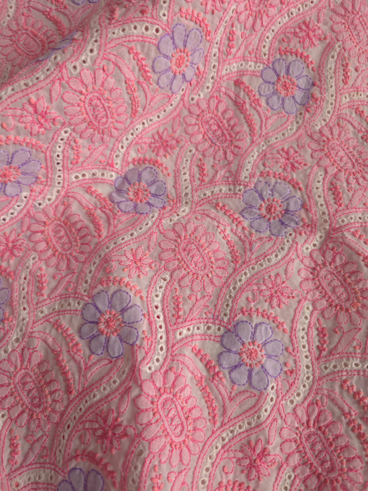 White with Multicolored Handwork Designer Suit