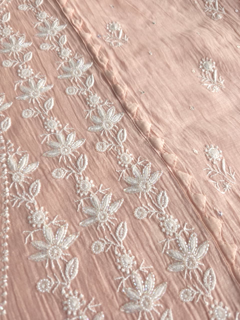 Hazelnut brown color Mul chanderi Kurta dupatta with Embellishments