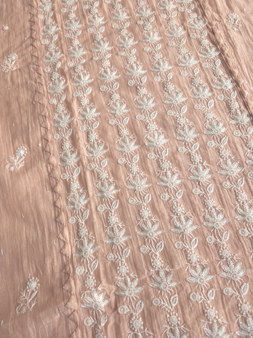 Hazelnut brown color Mul chanderi Kurta dupatta with Embellishments