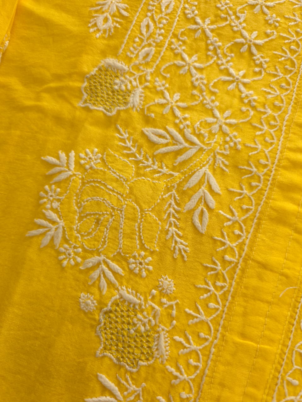 Soft Chanderi silk semistitched co ord set with fine chikankari only