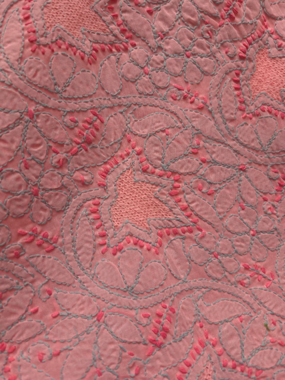 Carrot Pink color Premium cotton suit with designer dupatta