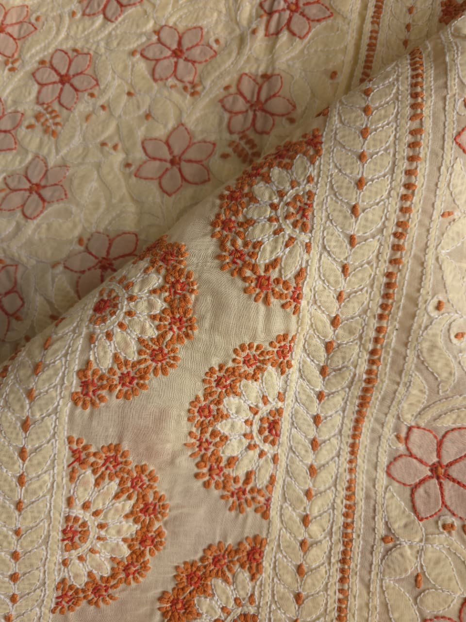 Beige and Brown Designer cotton set