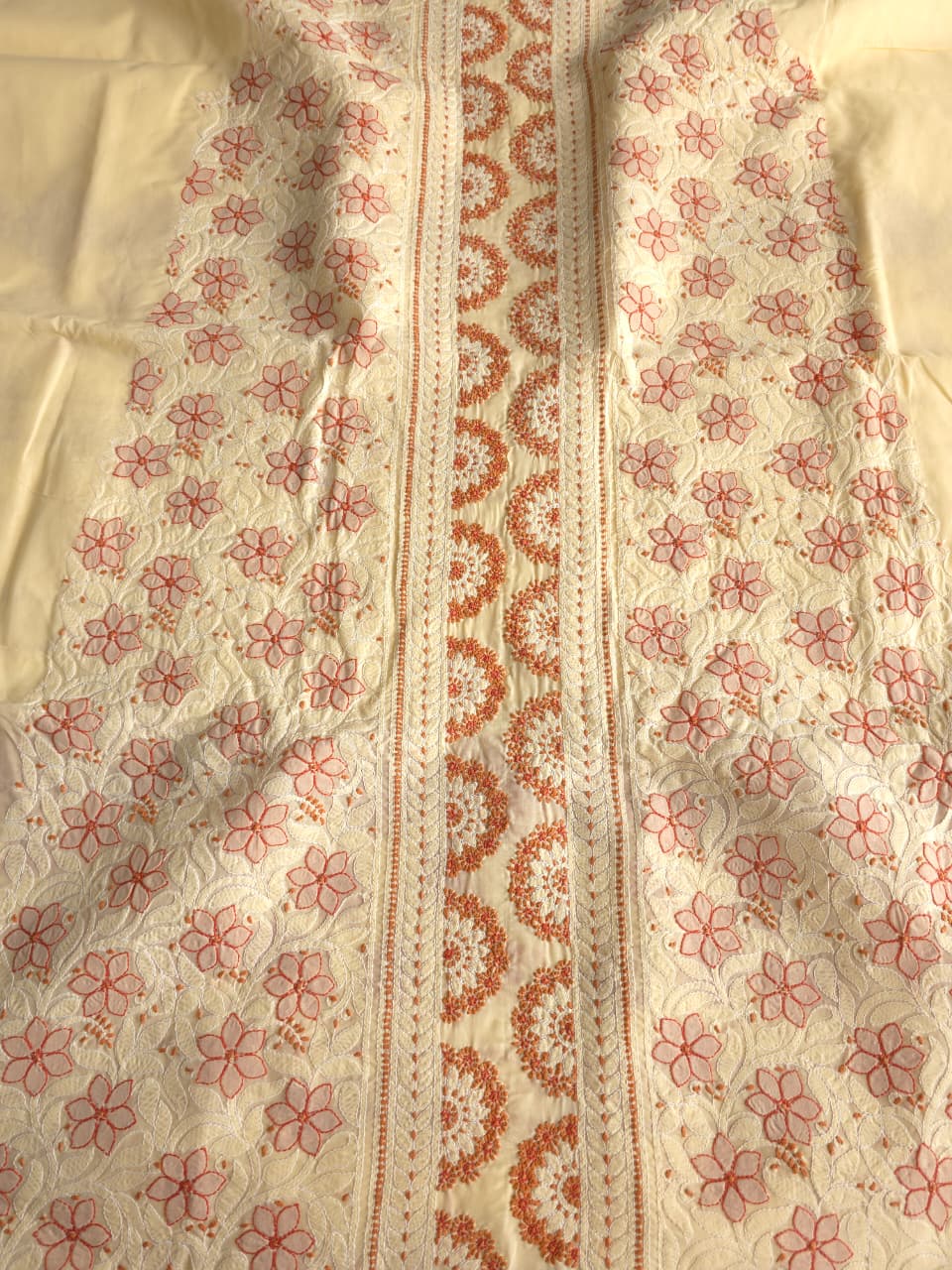 Beige and Brown Designer cotton set