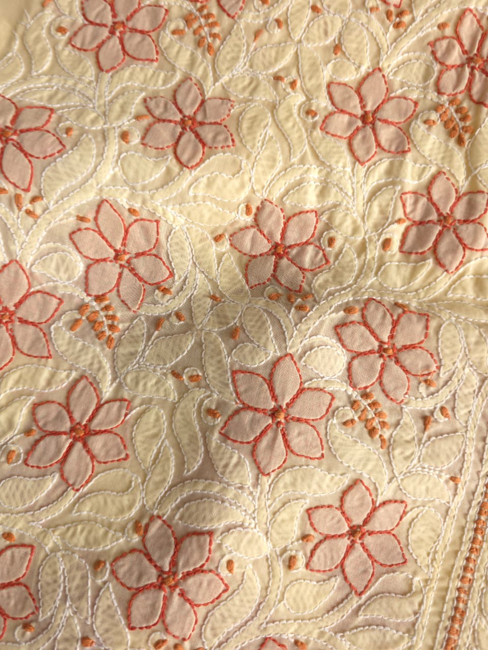 Beige and Brown Designer cotton set