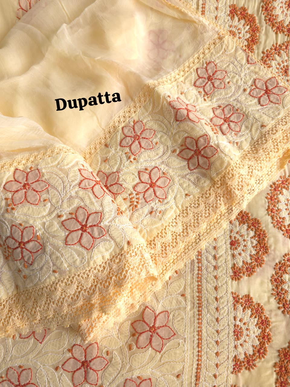 Beige and Brown Designer cotton set